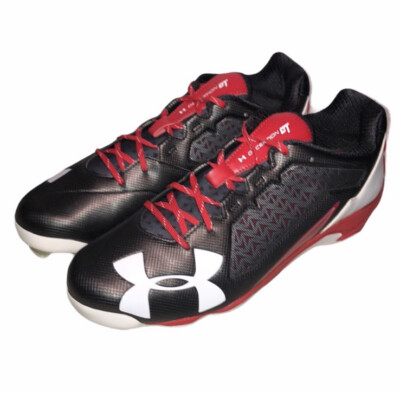 New NIB Mens Under Armour UA Deception Low DT Black Baseball Cleats Size 11.5 D Under Armour Deception Low DT Metal Baseball Cleats Black  main image 3