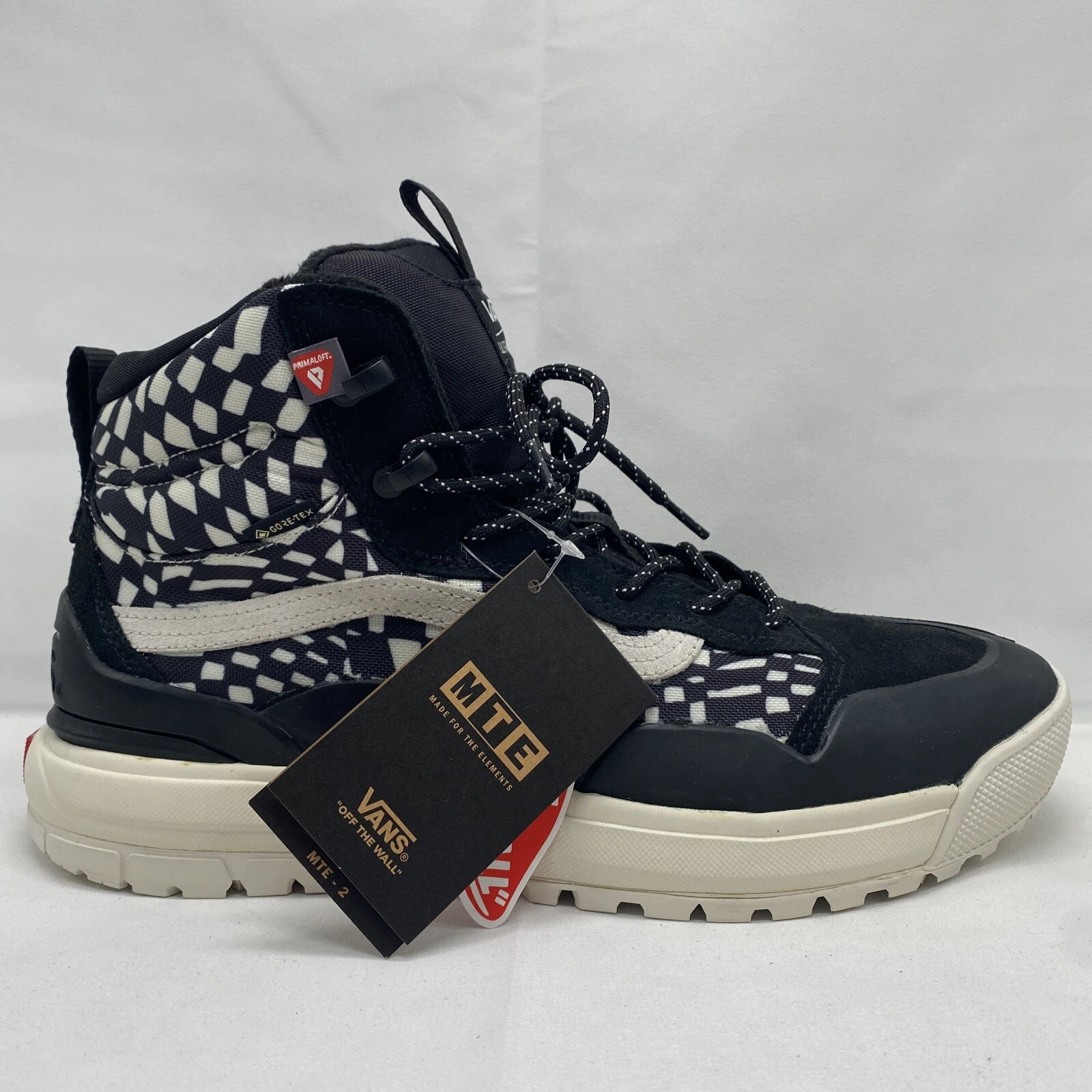 VANS Ultrarange Exo Hi MTE Mens 11, Warped Check Black White GoreTex VN0A5KS66KZ