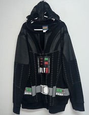 Star Wars Darth Vader Hoodie Sweatshirt Boys Size M 10 12 Full Zip Hood Black