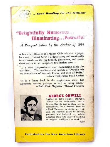 Vintage 1956 Signet Animal Farm George Orwell First Printing Paperback Book - Imagen 2 de 9