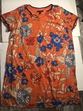 Danillo Boutique Dress Orange Size 14W Short Sleeve 1877