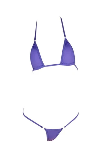 Women's Extreme Sexy Hot Silk Micro Bikinis Set, G-string Mini Thong Swimwear - Picture 13 of 35
