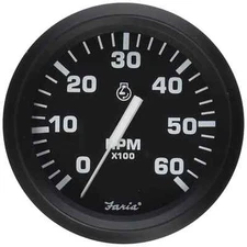 Faria 32804 Euro 6000 RPM Inboard Tachometer TC9643