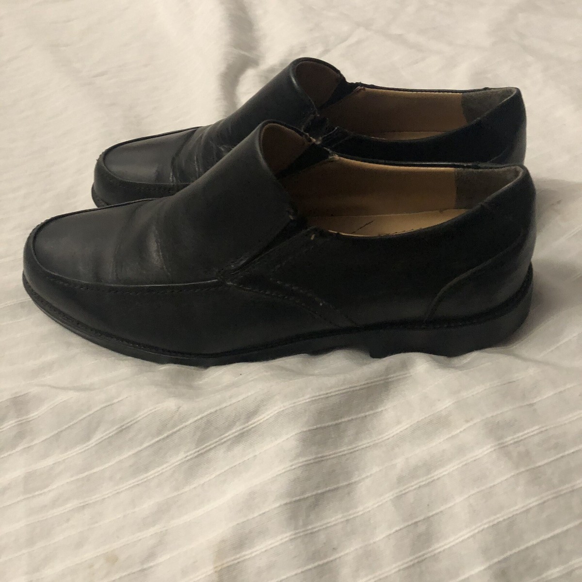 GH Bass Simon Slip On Loafers Shoes Black Leather Size 9.5 