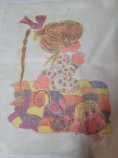 Vintage 70's Needlepoint Canvas Yarn
