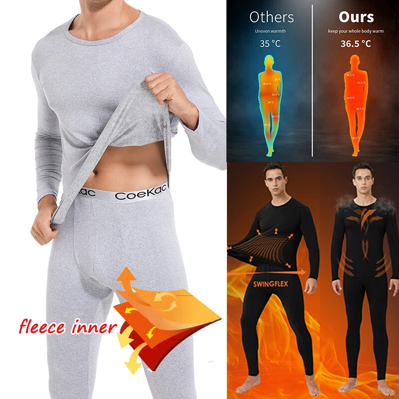 Men Thermal Long Johns Bottoms Long Underwear Base Layer Bottoms