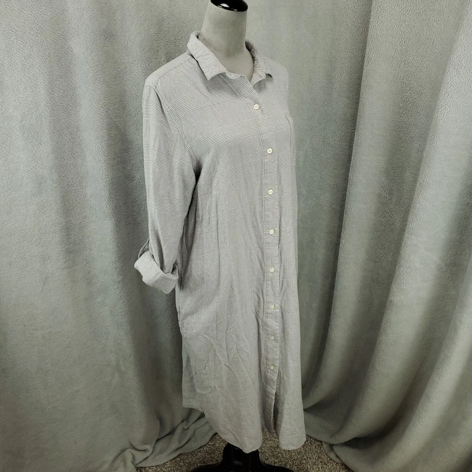 Ralph Lauren LRL Casa Vestido Mujer XL Camisa para Dormir Bolsillos Abotonados Pestaña Enrollable Foto 2 de 4