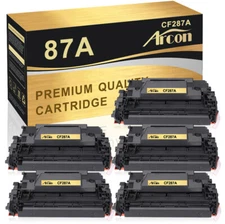 1-5PK CF287A 87A Black Toner Cartridge For HP LaserJet Pro M501 M501n M501dn