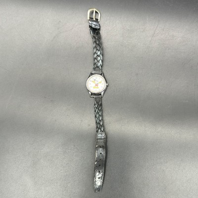 Vintage Disney Mickey Mouse Watch Black Braided Leather Band  display picture 2
