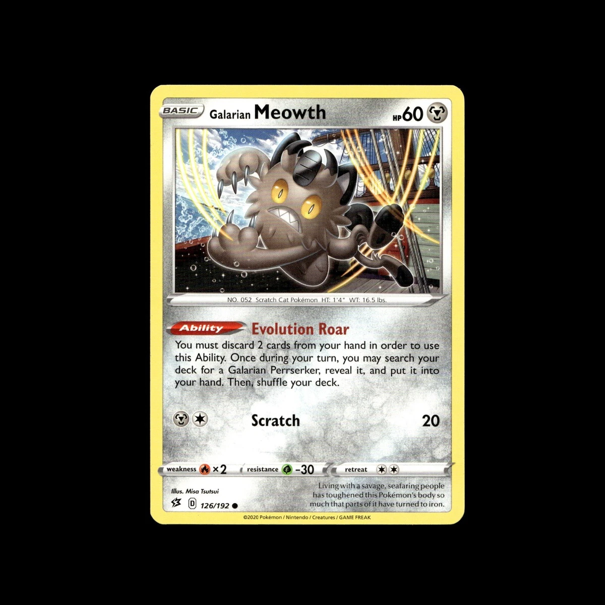 galarian meowth pokemon card Galarian Meowth [Galarian] • Pokemon Card – Mikes Game Shop main image 1