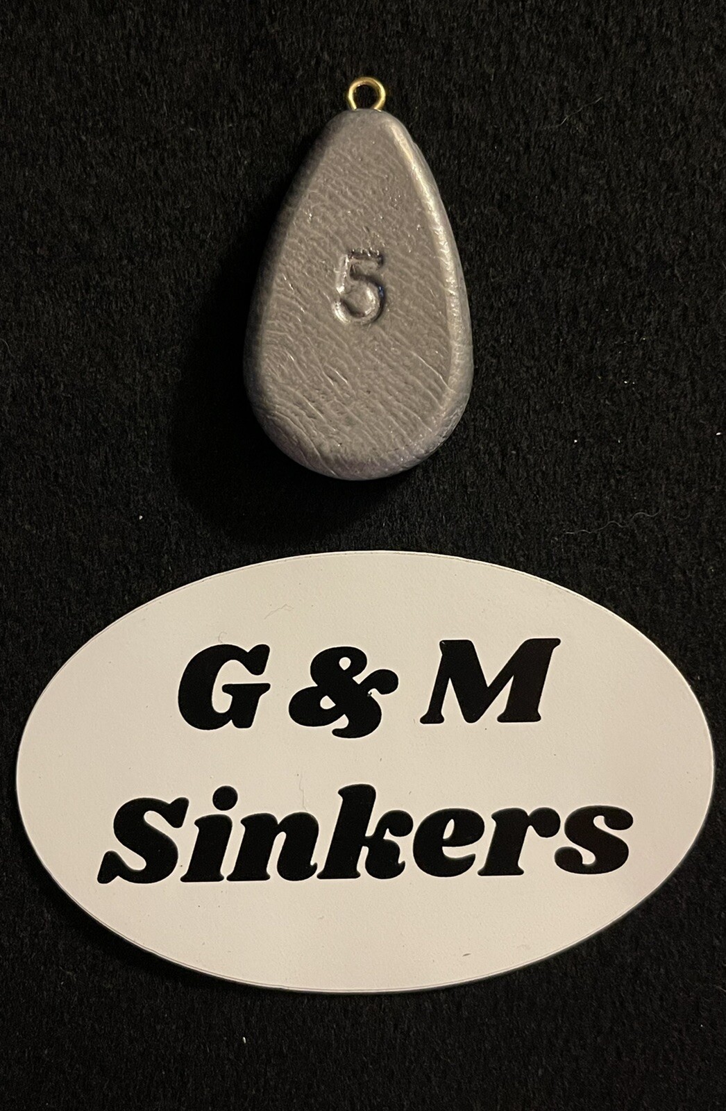 40 No Roll Sinkers oz w/Brass Eye Top Grade Lead Fishing Weights