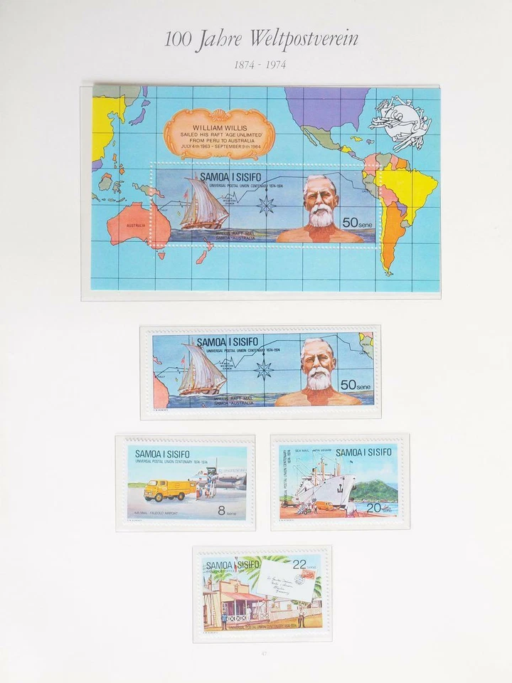 ALL WORLD 1974 UPU, XF MNH/** Collection Transport Europe Hong Kong Russia Samoa - Image 3 of 4