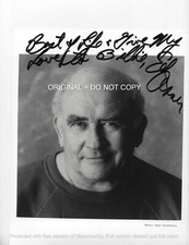 ED ASNER - TALENTED TV/MOVIE ACTOR - ROOTS MOVIE - HAND SIGNED AUTOGRAPHED PHOTO