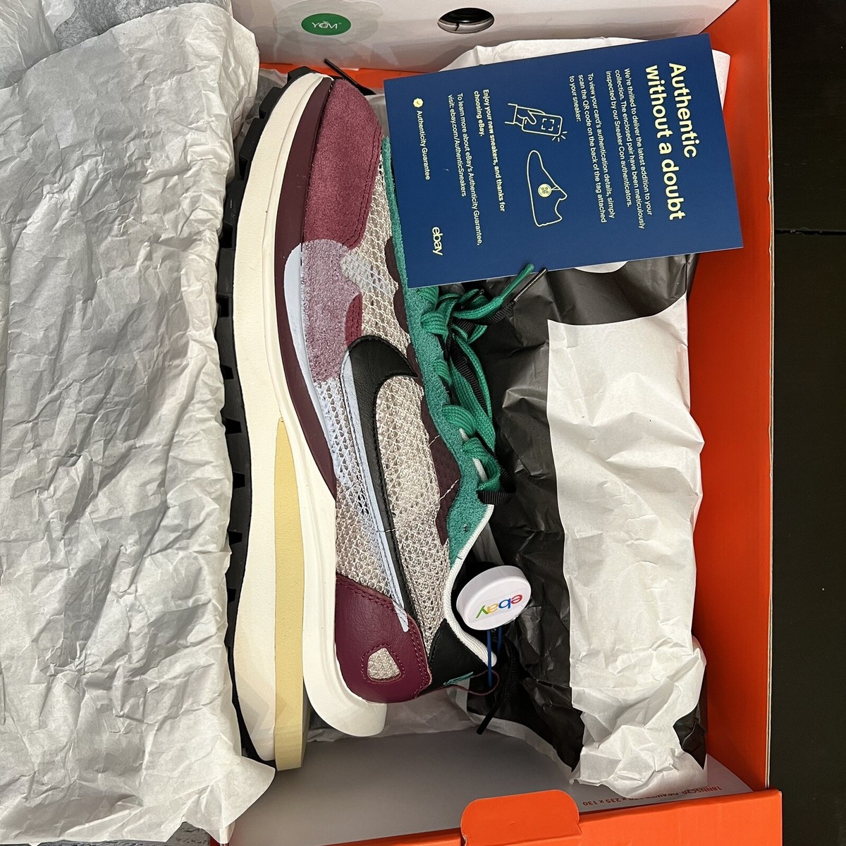 【新品】Sacai x Nike Vapor Waffle 厚底GREY/RED Sacai x Nike VaporWaffle 'Sail' — Kick Game