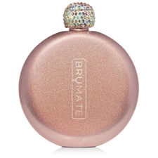 NEW BRUMATE LIQUOR ALCOHOL 5 OZ | GLITTER ROSE GOLD FLASK
