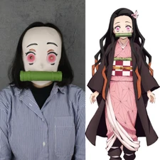 Demon Slayer Kimetsu no Yaiba Kamado Nezuko Latex Face Mask for Cosplay Costume