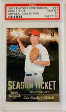 2011 Panini Contenders Mike Trout Rated Rookie Crystal Collection #/299 PSA 10!