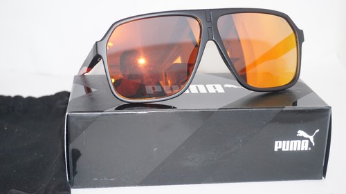 PUMA New Sunglasses 360 Degree Black Black Red Mirror PU0194S 005 61 10 145 - 第 1/10 張圖片