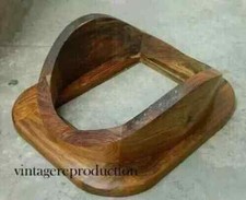 Nautical Diving Helmet Wooden Stand 18" Marine Diving Helmet Wooden Base Décor