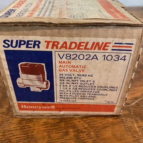 New Honeywell V8202A 1034 V8202A1034 24V 3/4" x 3/4" Main Automatic Gas Valve