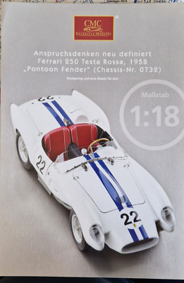 CMC HIGH QUALITY MODEL PROSPEKTBLATT FERRARI TESTA ROSSA 1958