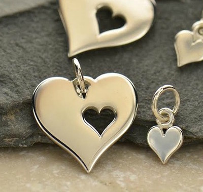 Mutter Tochter Halskette 925 Sterling Silber Herz Anhänger Schwestern Freunde 1398