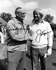 REPRINT - WOODY HAYES - JACK NICKLAUS Ohio State Buckeyes Signed 8 x 10 Photo RP
