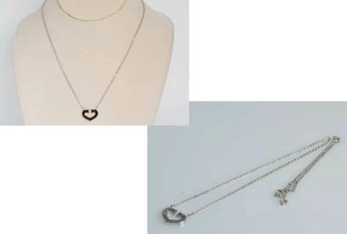 Cadena Chapado en Oro Blanco Cartier Moda Collares y Colgantes