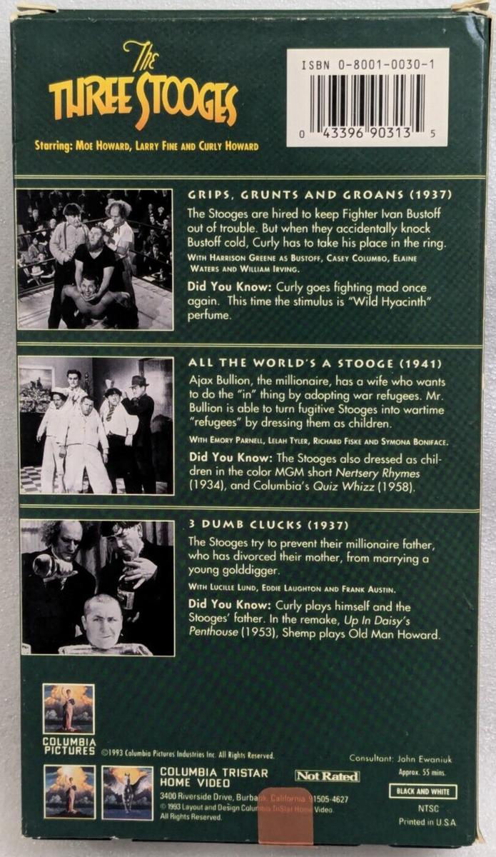 その他 3 Stooges: All the World's a Stooge [VHS] The Three Stooges All the Worlds a Stooge (VHS, 1994, Columbia