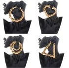 Large Womens Bamboo Earrings Gold Hoop Hip-Hop Big Ladies Circle Hoops Bling UK