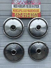 1972-79 Lincoln Mark Series Continental Hubcaps Set 4 Original Stainless 15