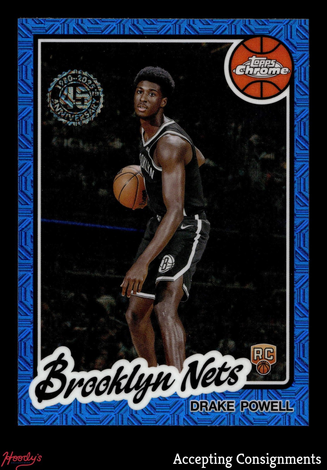 2025-26 Topps '80-81 Chrome Blue Mojo Refractor Drake Powell RC ROOKIE 062/150