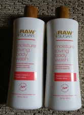2 Raw Sugar Moisture Loving Body Wash Watermelon & Fresh Mint 25 fl oz
