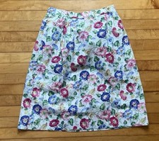 Vtg Margaret Smith 10 Petite Made In USA Gardiner Maine Women’s Floral Skirt