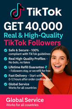   40000 Real T1kTok Followers | High-Quality ...
