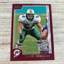 2000 Topps Season Opener Zach Thomas #3 Miami Dolphins NFL Football Card