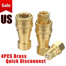 2 Set 1/4" Brass Quick Disconnect Coupler For Carpet Cleaning Wands&Hose