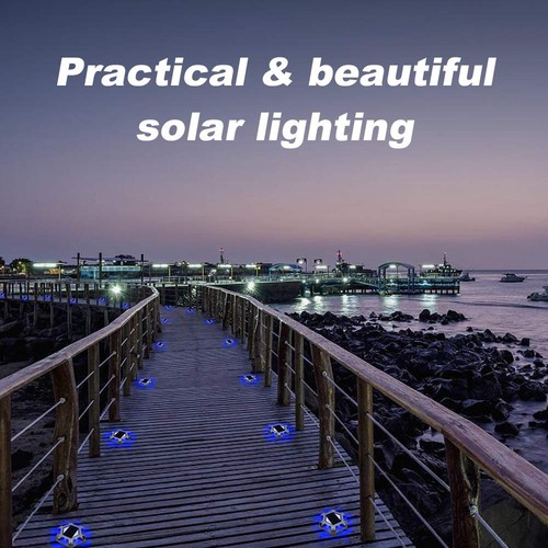 VOLISUN Solar Dock Lights Driveway Deck Lights, 12-Pack Waterproof Outdoor LE... - Picture 7 of 7