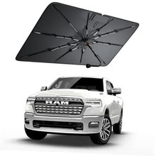 Windshield Sun Shade for Ram 1500 2011 2026 Foldable Umbrella Sunshade with