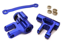 Blue Billet Machined Steering Bellcrank for Losi 1/5 Desert Buggy XL-E