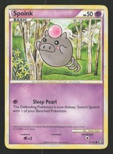 SPOINK 77/102 COMMON HGSS TRIUMPHANT POKEMON NM