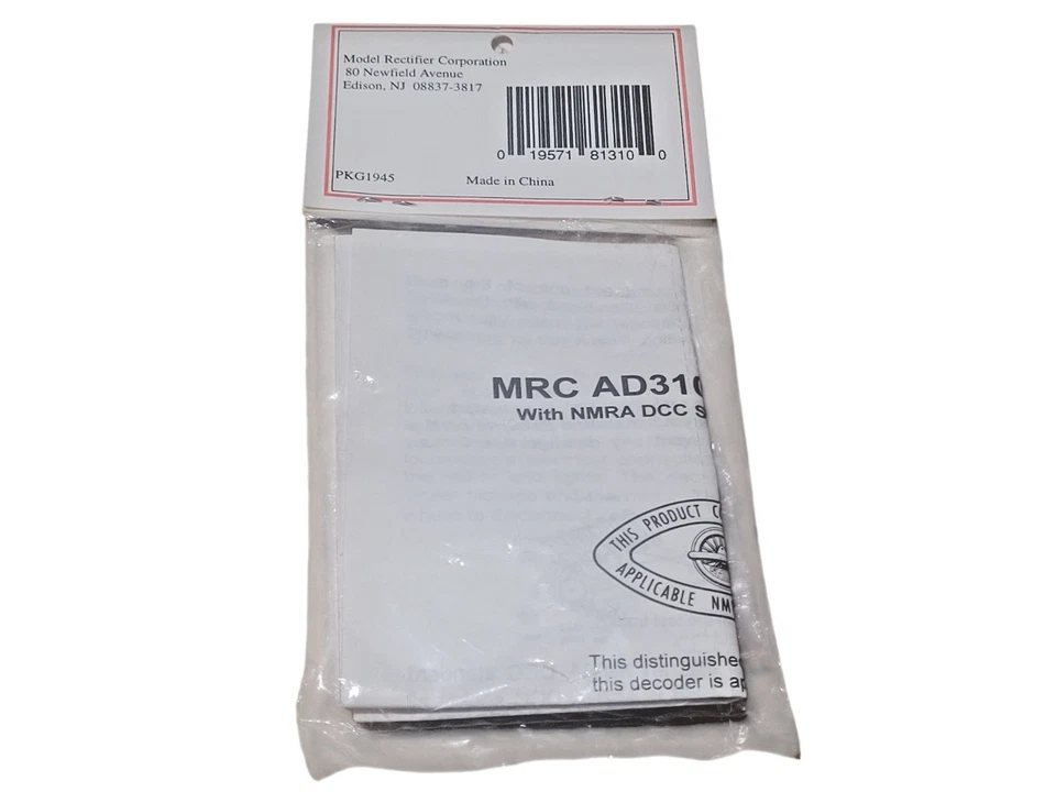 MRC Decoder #AD310 1 amp Rating w/NMRA DCC Standard Connector - NOS - Image 3 of 3