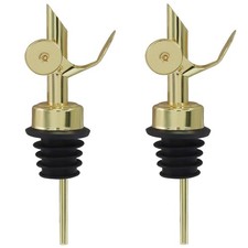 Zorfeter 2PCS Gold Automatic Pour Spouts, Stainless Steel Bottle Pourers
