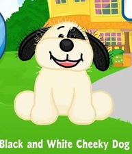 Webkinz Classic Black and White Cheeky Dog Adoption Code Only MESSAGED