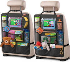 Baby Uma Car Back Seat Organiser for Kids &mdash; 2 Pack | Rear Seat Organiser with Ta
