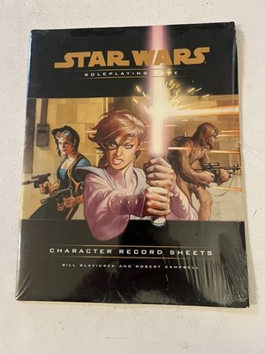 Star Wars Role Playing Game Character Record Sheets. Sealed. Never Been Used