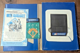 Big League Baseball (Intellivision, 1980) CIB Box Manual Overlays &ndash; Untested