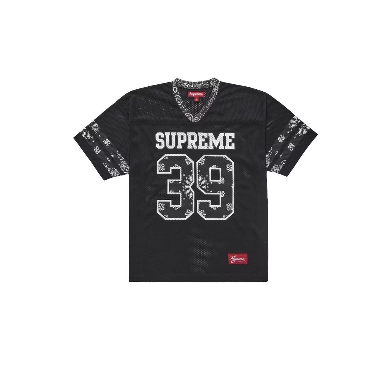 In-Hand Supreme Bandana Football Jersey Black Size: Extra Extra Large