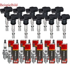 10x STELLOX Zündspule + CHAMPION Zündkerze für Audi A6 4F2 C6 2.4 Skoda