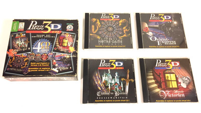Puzz 3D - 4 CD Rom Games Box Set - French PC CD-Rom Game - 2000